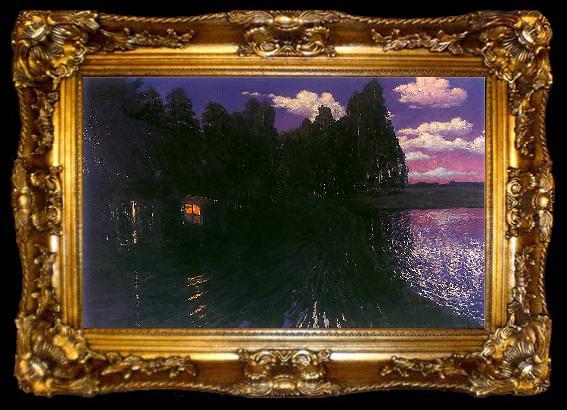 framed  Stanislaw Ignacy Witkiewicz Landscape by night, ta009-2